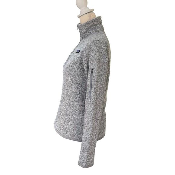 Patagonia Women's Better Sweater Fleece Lined Quarter Zip Grey Size Small - Picture 3 of 10